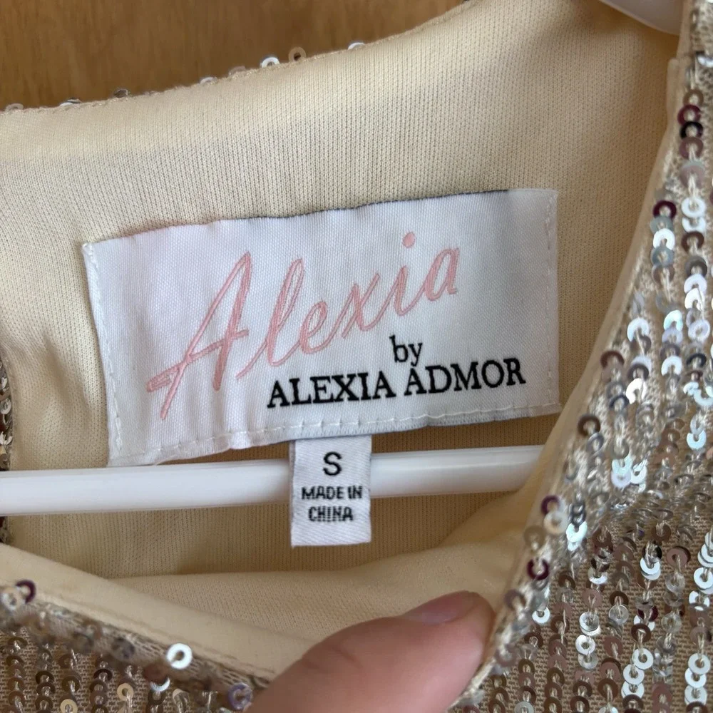 Alexia By Alexia Admor‎ Blake Sequin Top Small Silver